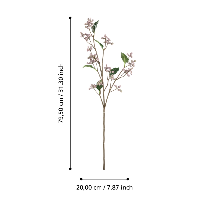 Eglo - Umělá květina 79,5 cm růžová