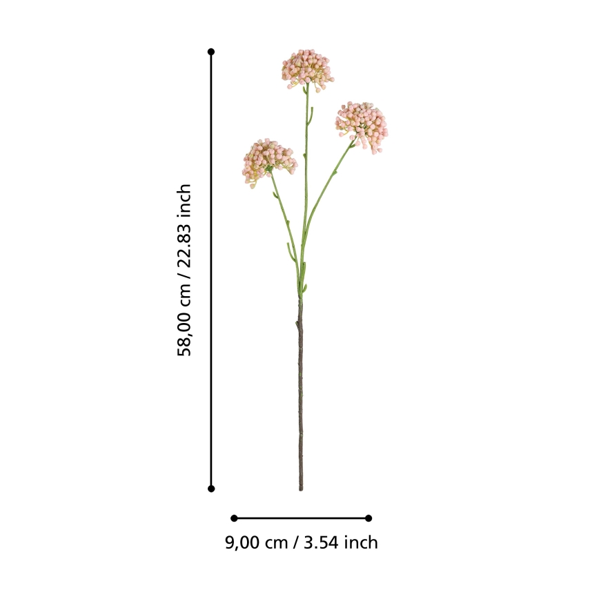 Eglo - Umělá květina 58 cm růžová