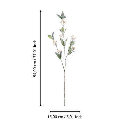 Eglo - Umělá květina 94 cm krémová/zelená