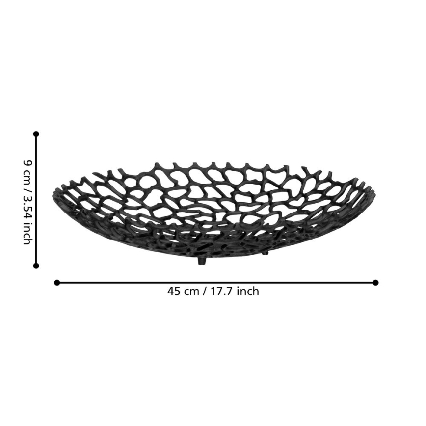 Eglo 429737 - Dekorační mísa KIMITSU pr. 45 cm černá