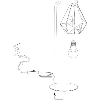 Eglo - Stolní lampa 1xE27/60W/230V