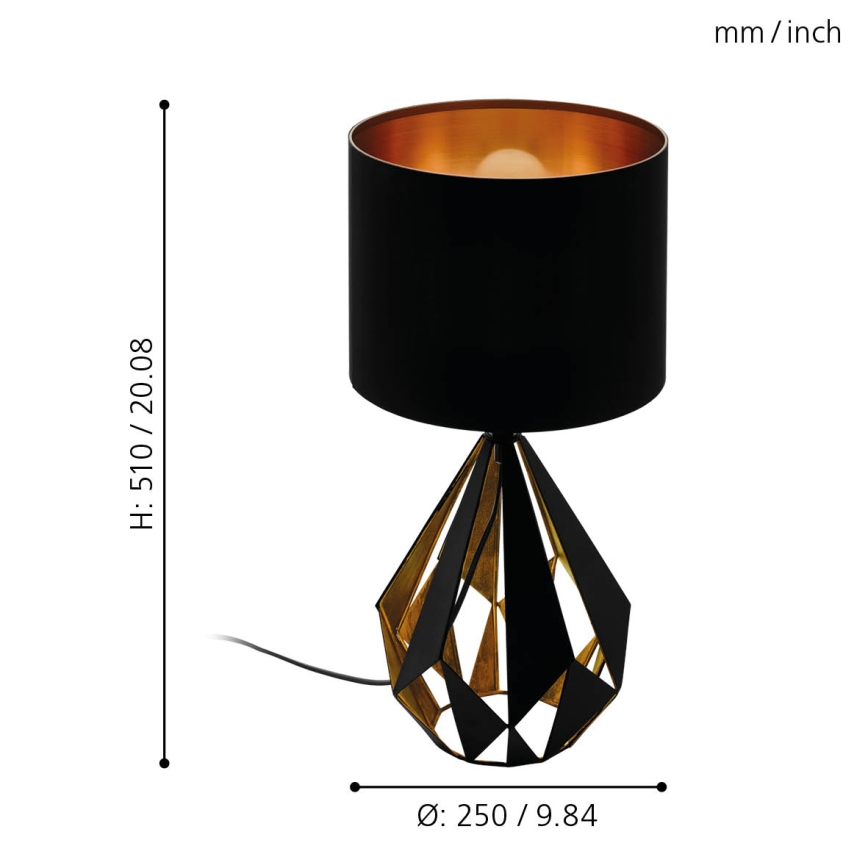 Eglo - Stolní lampa 1xE27/60W/230V