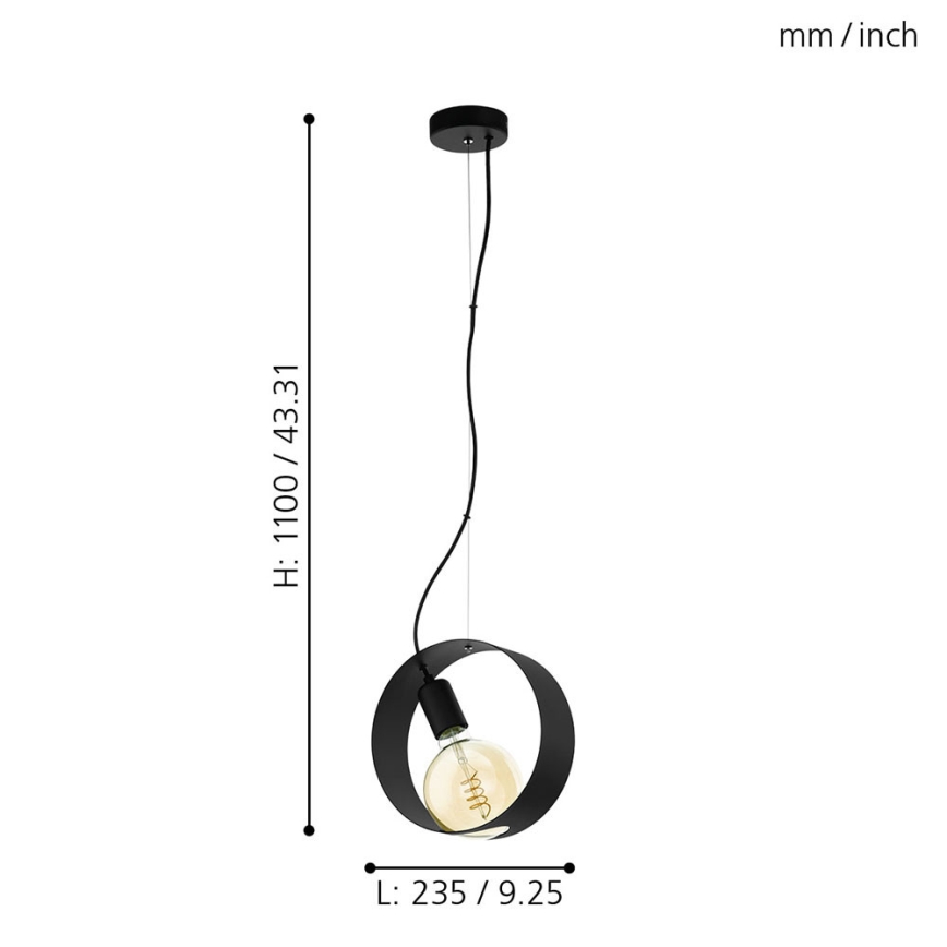 Eglo 43128 - LED Lustr na lanku MAIDENHEAD 1xE27/4W/230V