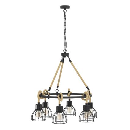 Eglo - Lustr na řetězu 6xE27/28W/230V