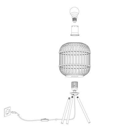 Eglo - Stolní lampa 1xE27/28W/230V