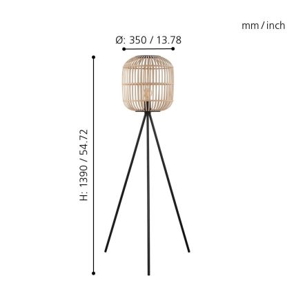 Eglo - Stojací lampa 1xE27/28W/230V