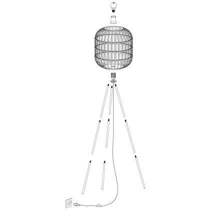 Eglo - Stojací lampa 1xE27/28W/230V