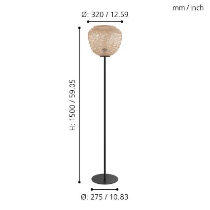 Eglo - Stojací lampa 1xE27/40W/230V
