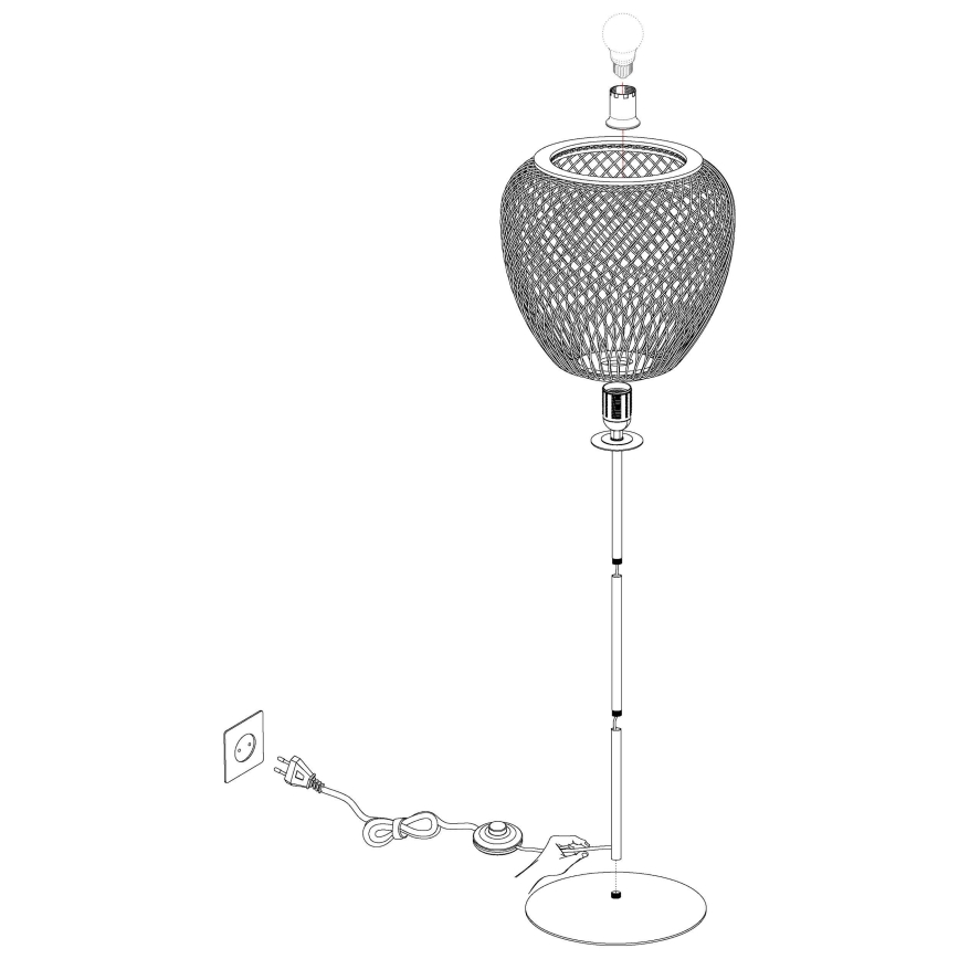 Eglo - Stojací lampa 1xE27/40W/230V