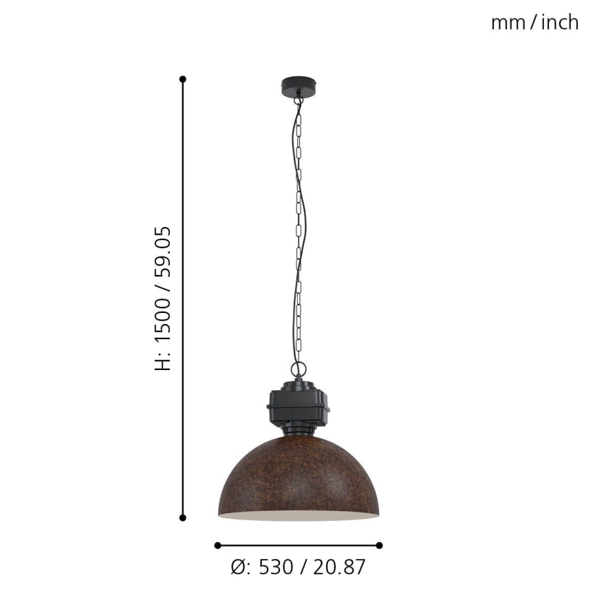 Eglo - Lustr na řetězu 1xE27/40W/230V