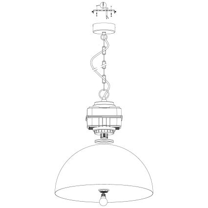 Eglo - Lustr na řetězu 1xE27/40W/230V