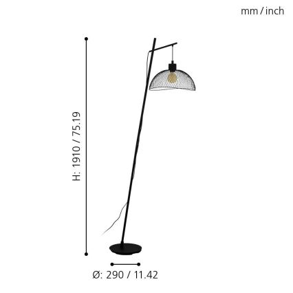 Eglo - Stojací lampa 1xE27/60W/230V