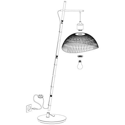 Eglo - Stojací lampa 1xE27/60W/230V