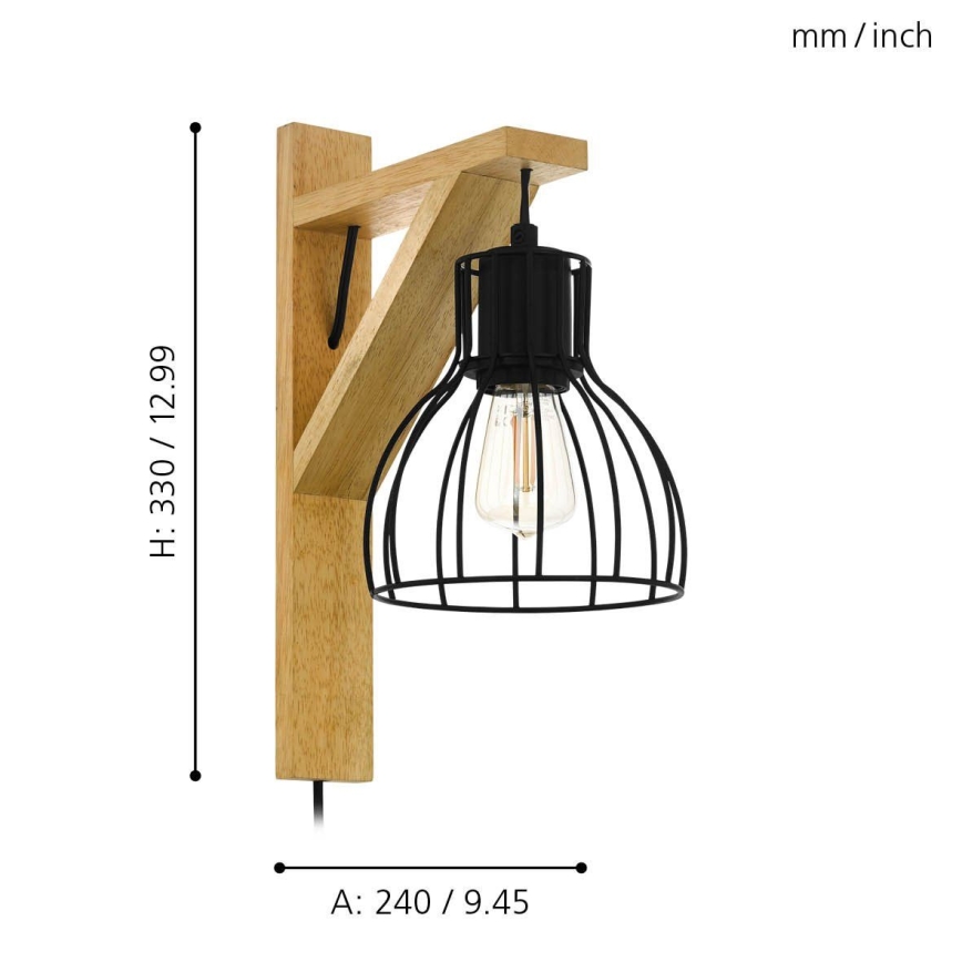 Eglo - Nástěnné svítidlo 1xE27/40W/230V