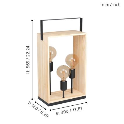 Eglo - Stolní lampa 3xE27/40W/230V