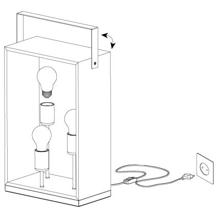 Eglo - Stolní lampa 3xE27/40W/230V