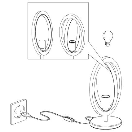 Eglo - Stolní lampa 1xE27/40W/230V