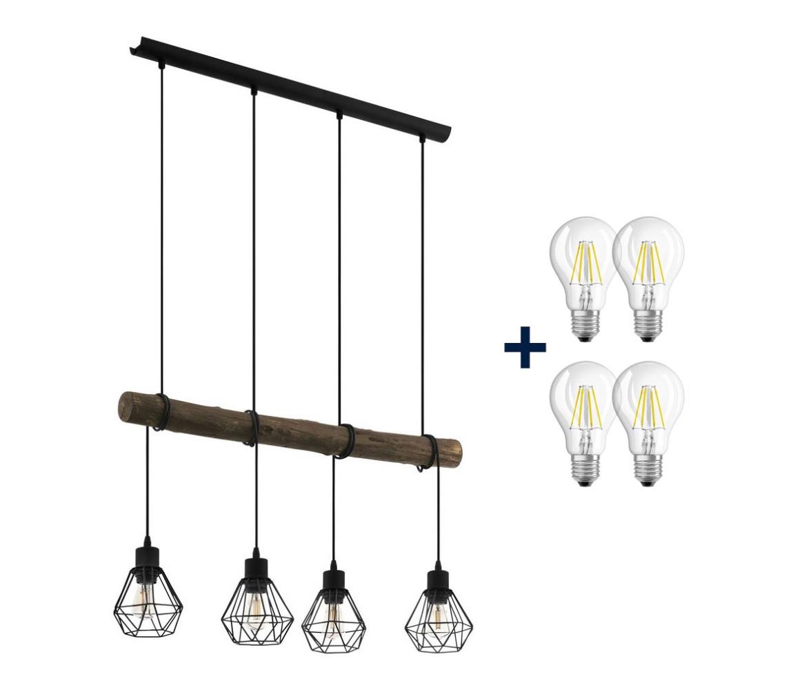 Eglo Eglo 43476 - LED Lustr na lanku HORNINGTOPS 4xE27/8W/230V EG43476