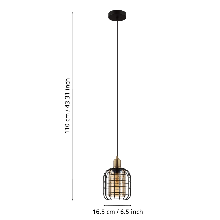 Eglo - Lustr na lanku 1xE27/40W/230V