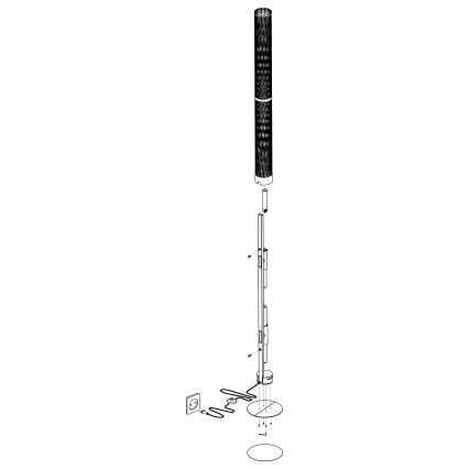 Eglo - Stojací lampa 4xE27/40W/230V