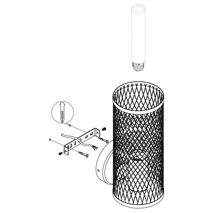 Eglo - Nástěnné svítidlo 1xE27/40W/230V