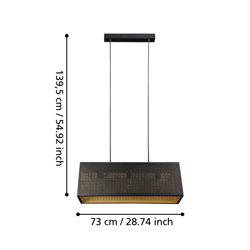 Eglo - Lustr na lanku 3xE27/40W/230V