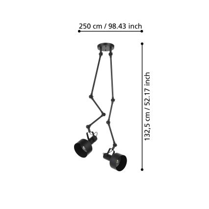 Eglo - Bodové svítidlo 2xE27/28W/230V