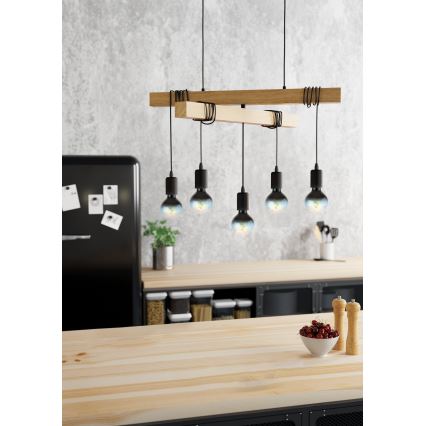 Eglo - Lustr na lanku  TOWNSHEND 5xE27/60W/230V