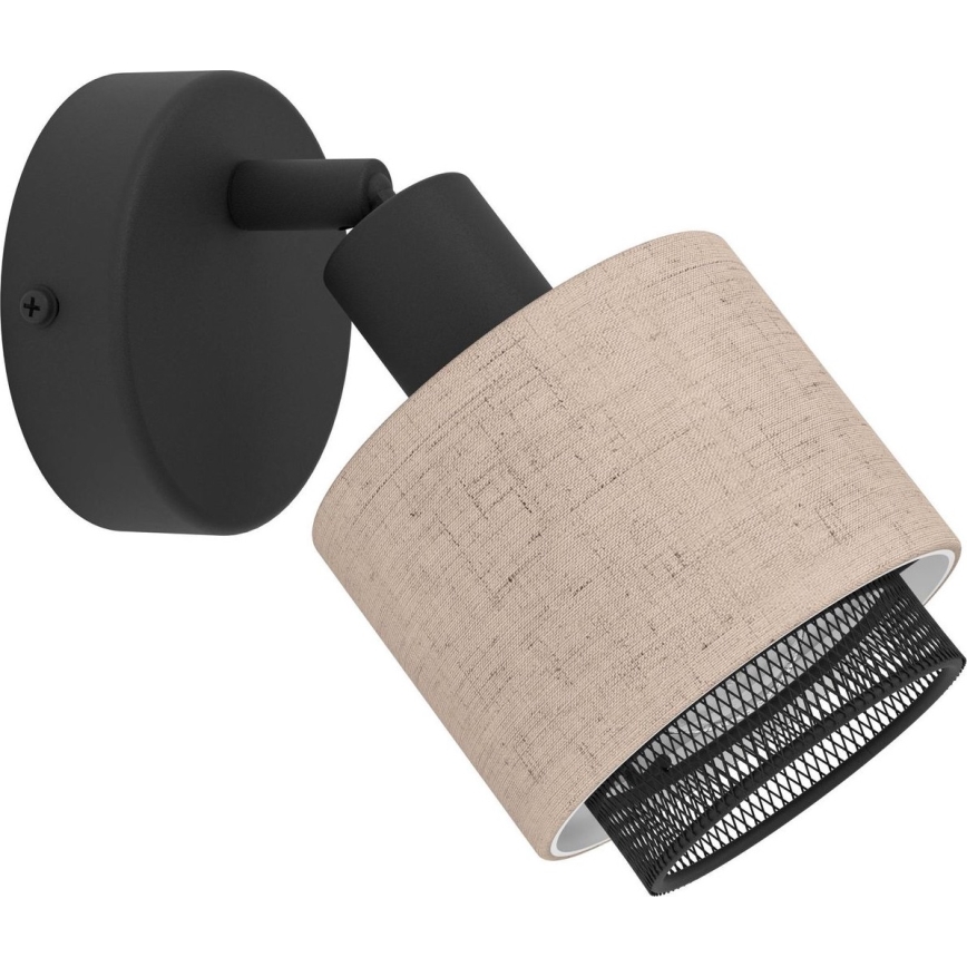 Eglo - Nástěnné bodové svítidlo 1xE14/40W/230V černá/béžová