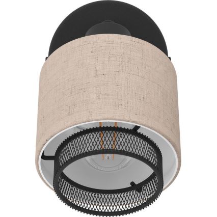 Eglo - Nástěnné bodové svítidlo 1xE14/40W/230V černá/béžová