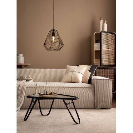 Eglo - Lustr na lanku 1xE27/40W/230V černá