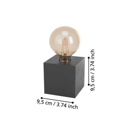 Eglo - Stolní lampa 1xE27/40W/230V antracit