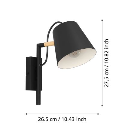 Eglo - Nástěnná lampa 1xE14/40W/230V