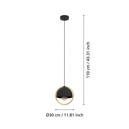 Eglo - Lustr na lanku 1xE27/40W/230V