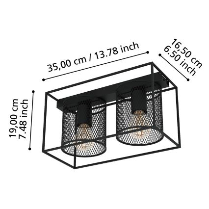 Eglo - Stropní svítidlo 2xE27/40W/230V