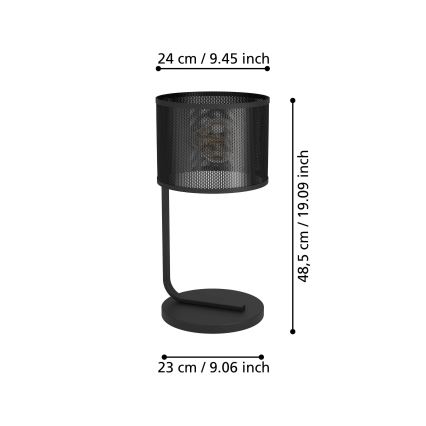 Eglo 43797 - Stolní lampa MANBY 1xE27/40W/230V