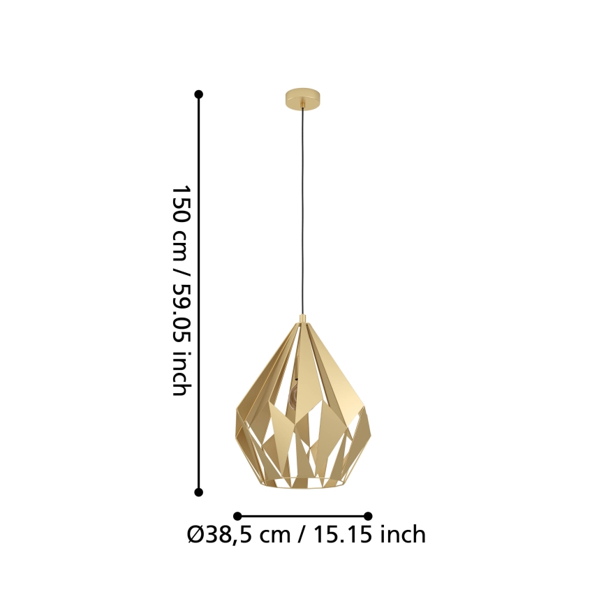 Eglo - Lustr na lanku 1xE27/60W/230V pr. 38,5 cm