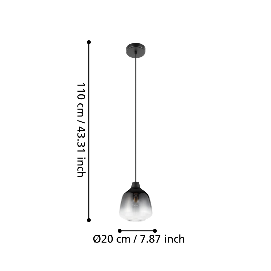 Eglo - Lustr na lanku 1xE27/40W/230V