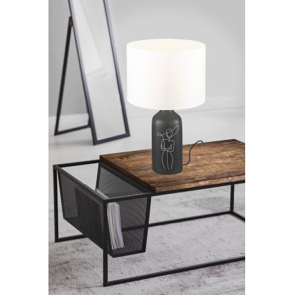 Eglo - Stolní lampa 1xE27/40W/230V bílá/černá