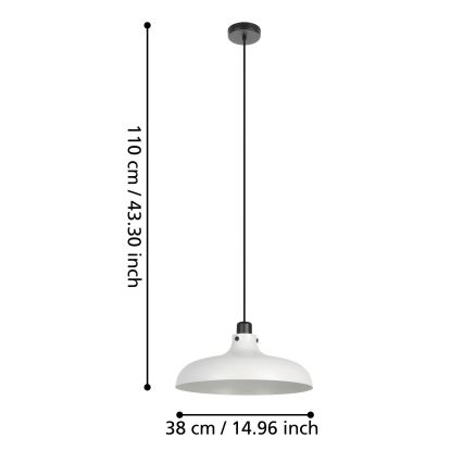 Eglo - Lustr na lanku 1xE27/40W/230V