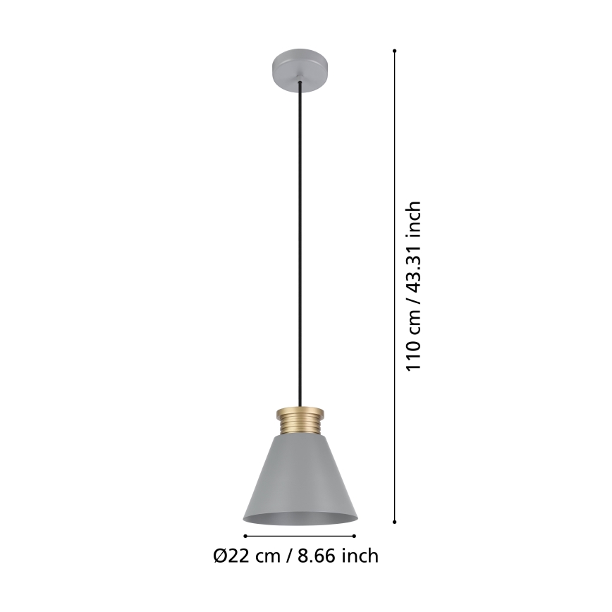 Eglo - Lustr na lanku 1xE27/40W/230V