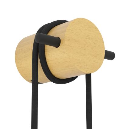 Eglo - Nástěnná lampa 1xE27/13W/230V černá/béžová