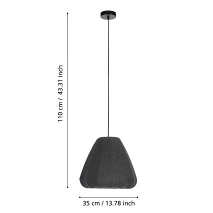 Eglo - Lustr na lanku 1xE27/40W/230V pr. 35 cm