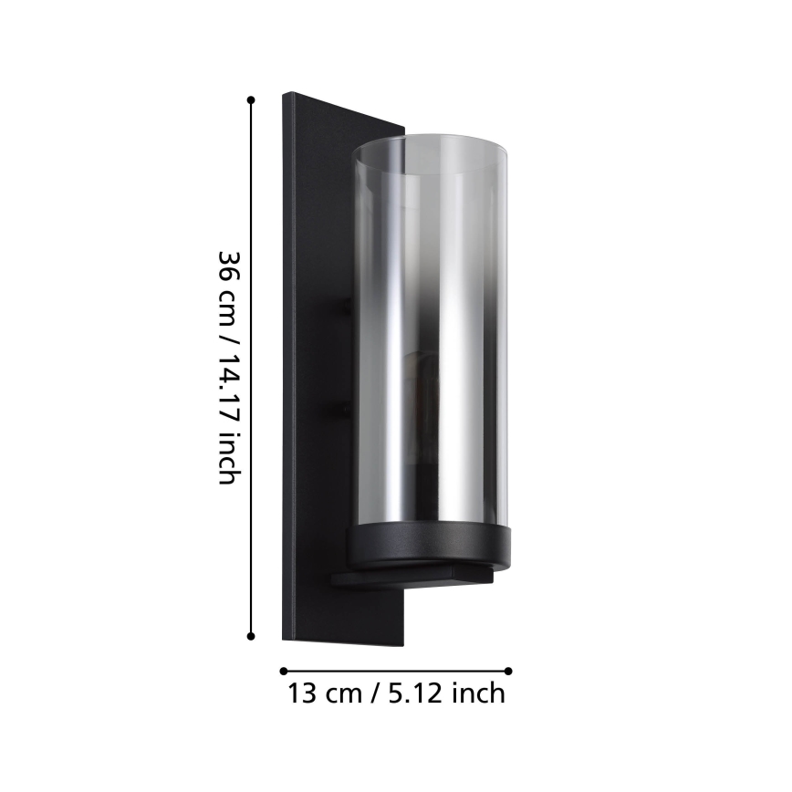 Eglo - Nástěnné svítidlo 1xE27/40W/230V černá