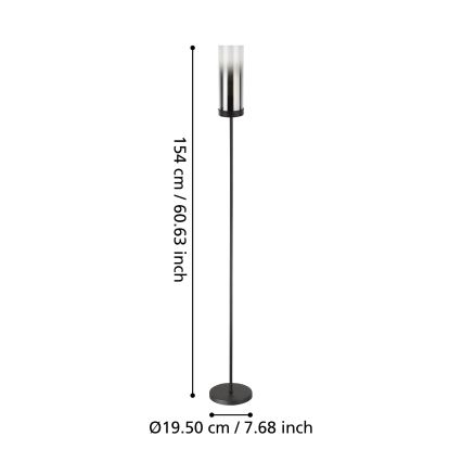 Eglo - Stojací lampa 1xE27/40W/230V černá