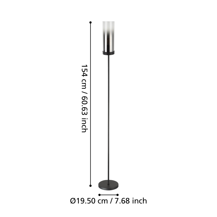 Eglo - Stojací lampa 1xE27/40W/230V černá