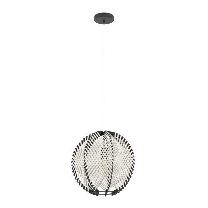 Eglo - Lustr na lanku 1xE27/40W/230V pr. 40 cm bílá/černá