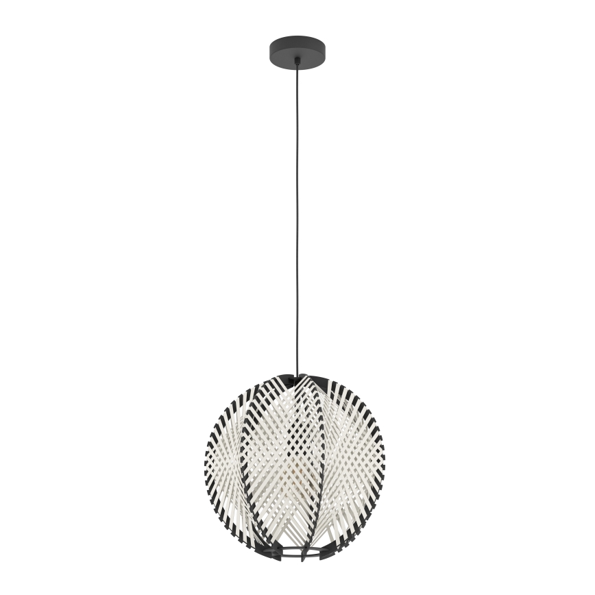 Eglo - Lustr na lanku 1xE27/40W/230V pr. 40 cm bílá/černá