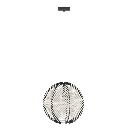 Eglo - Lustr na lanku 1xE27/40W/230V pr. 40 cm bílá/černá