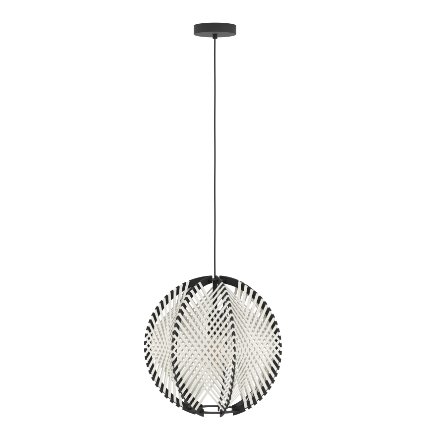 Eglo - Lustr na lanku 1xE27/40W/230V pr. 40 cm bílá/černá